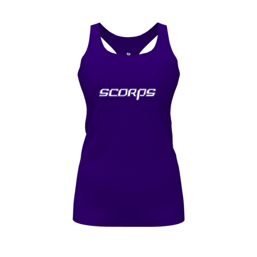 [FT0TRBPP-FYS-LOGO2] Decker Racerback Tank Top (Female Youth S, Purple, Logo 2)