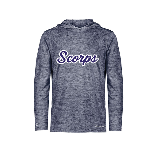 [FOLHCGNV-YS-LOGO3] Decker Youth Charge Hoodie (Youth S, Navy, Logo 3)